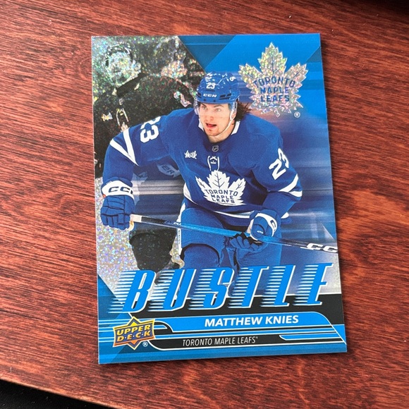 Matthew Knies Upper Deck Toronto Maple Leafs Hockey Card Bustle Speckle - Picture 1 of 2